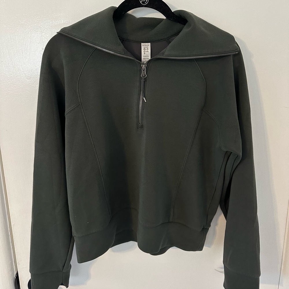 Women's Green Half-Zip Top